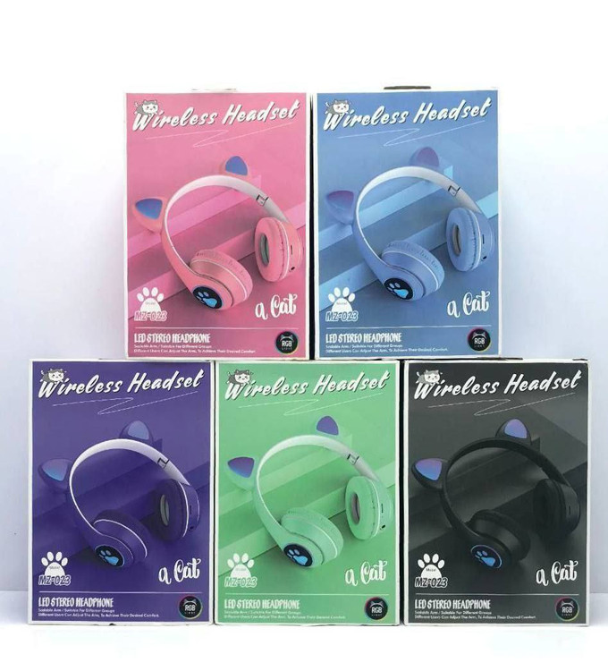 قیمت و خرید هدفون بلوتوثی رقص نوردار طرح گربه مدل MZ-023