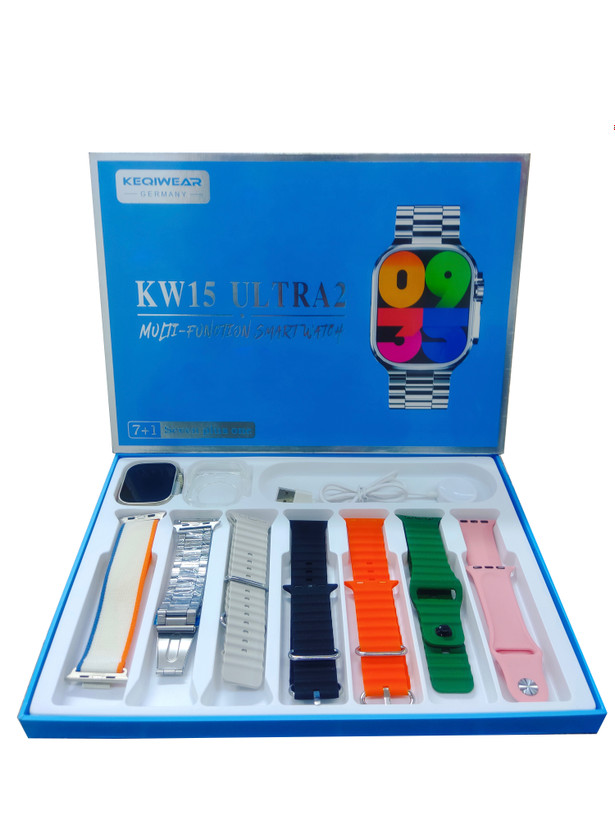 پک ساعت هوشمند مدل kw15 ultra2