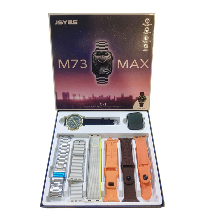 خرید ساعت هوشمند JSYES M73 MAX با 6 بند متنوع رولکسی