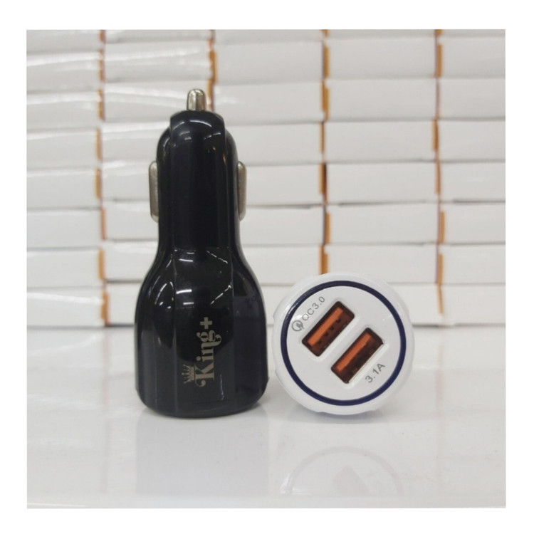 فندکی خودرو چراغدار USB دوتایی hk05