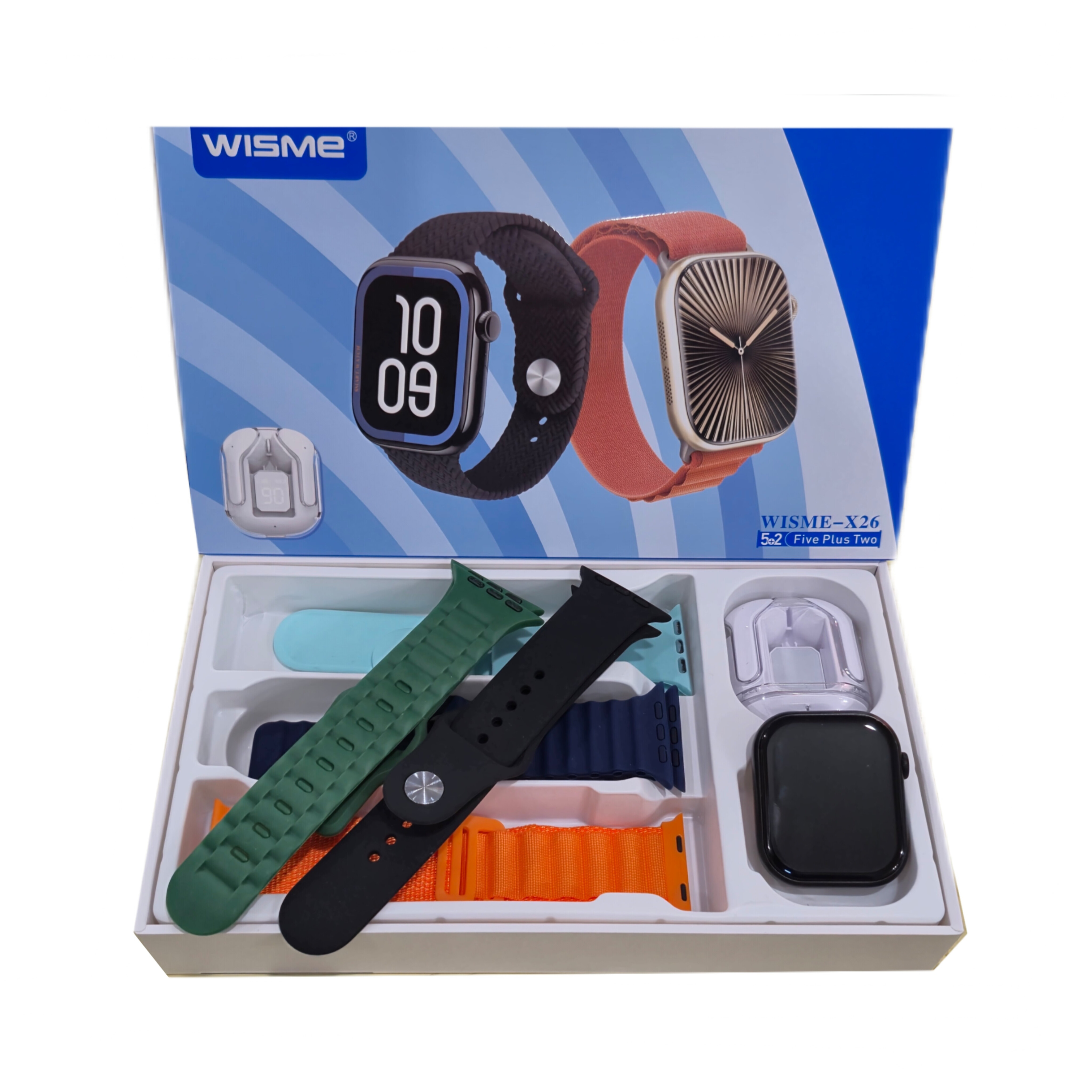 ارزان ترین پک ساعت ایرپاددار بلوتوث دار ویزمی با کیفیت عالی