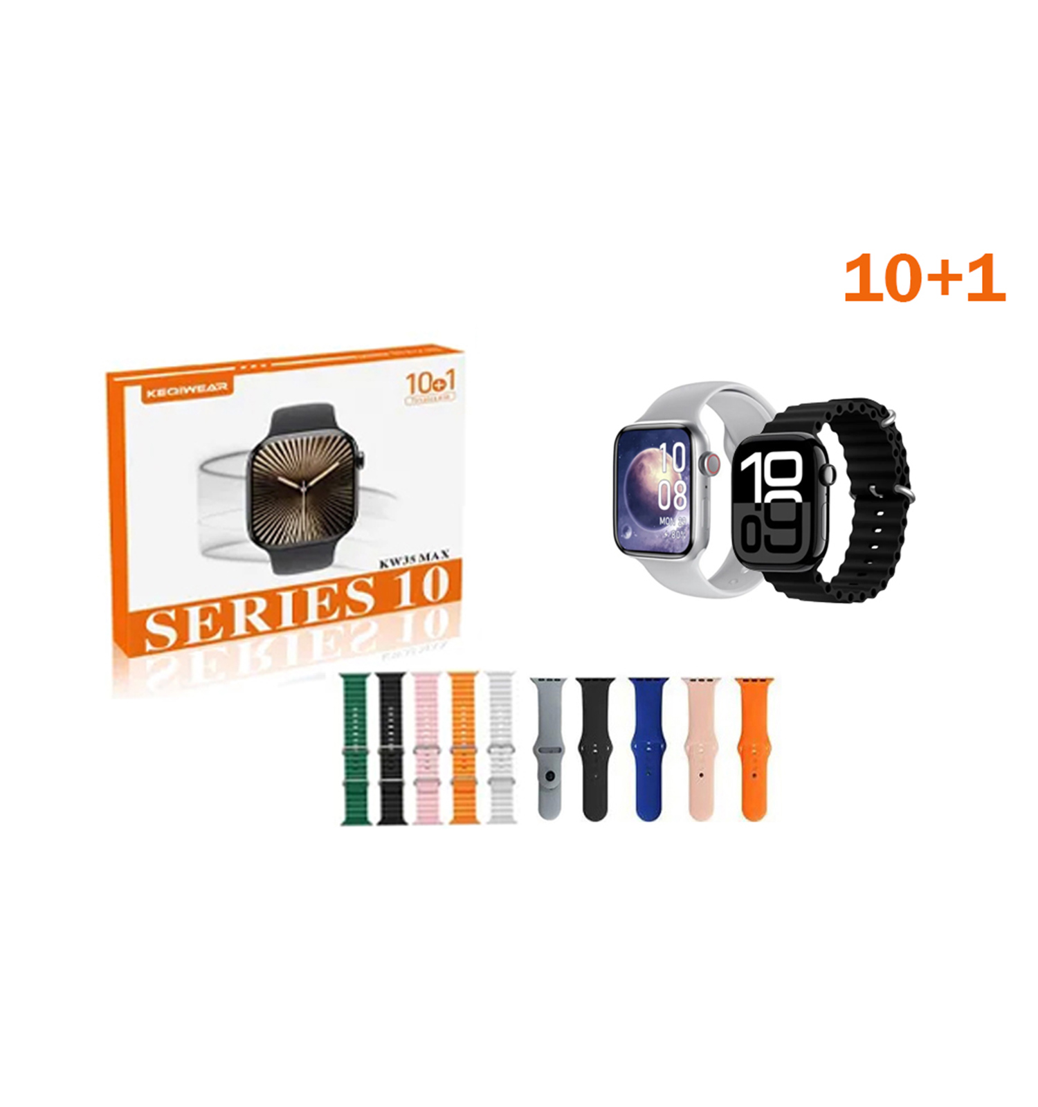 خرید بهترین اسمارت واچ طرح اپل سری ۱۰ مدل KW35 max