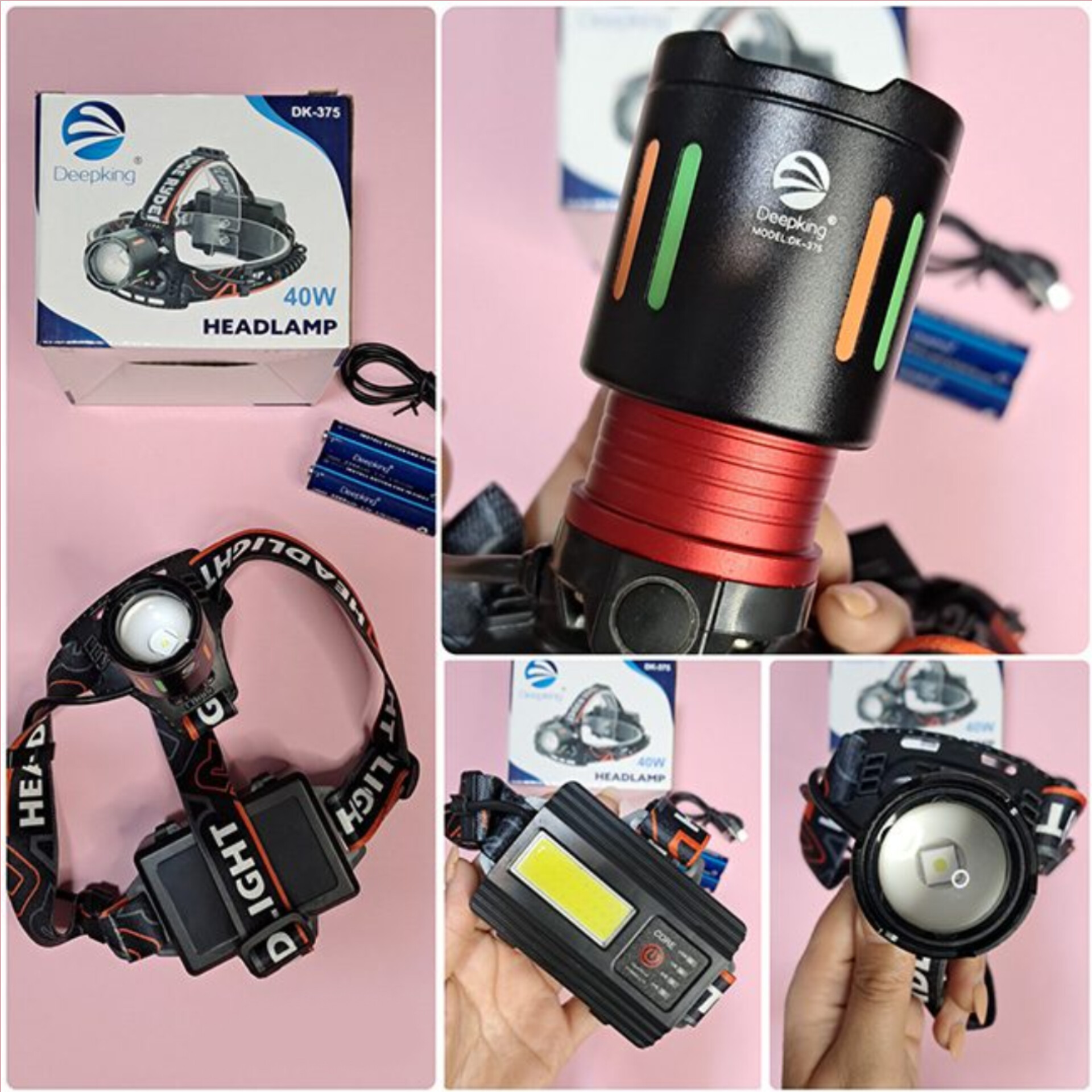 خرید چراغ قوه پیشانی مدل DK375 دیپ کینگ