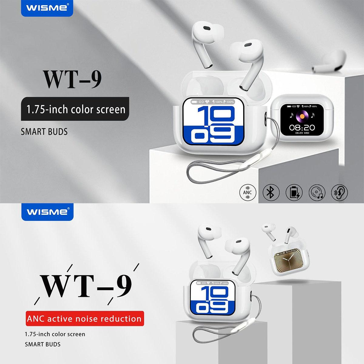 خرید هندزفری بلوتوثی ویسمی WT9 نمایشگردار رنگی