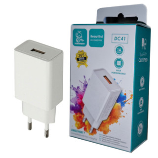 آداپتور و کلگی تک آمپر دنمن مدل DC41 مخصوص شارژ ساعت هوشمند، ایرپاد و اسپیکر بلوتوثی و هندزفری بلوتوثی